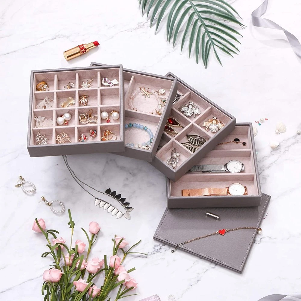 Stackable Jewelry Trays with Lid