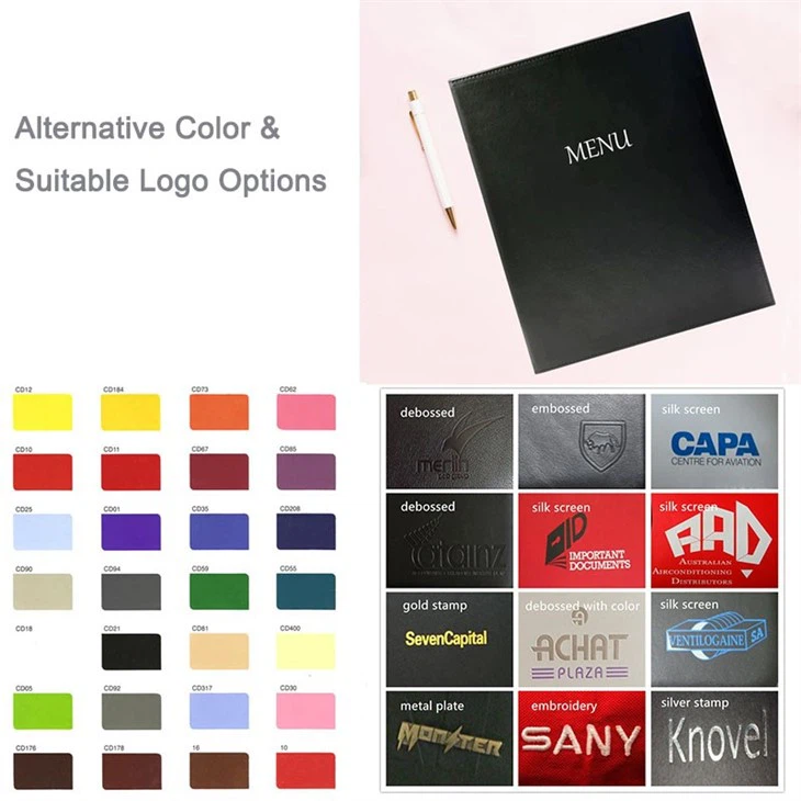 leather menu folder