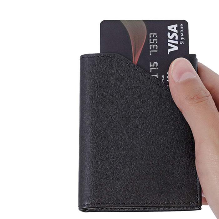 Rfid Slim Leather Credit Card Wallet