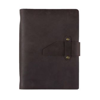 Dark Brown Leður Notebook A5 Luxury