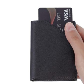 RFID Slim Leður Kreditkort Veski