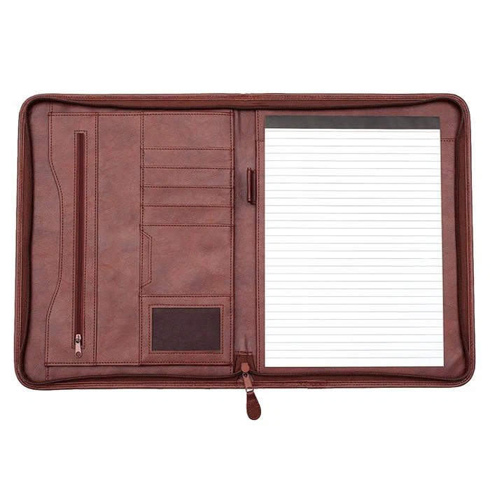 Zippered Men Leather Compendium