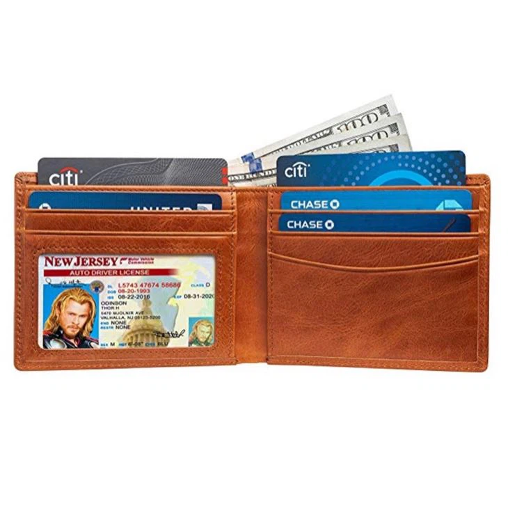 Faux Leather Wallet Bifold