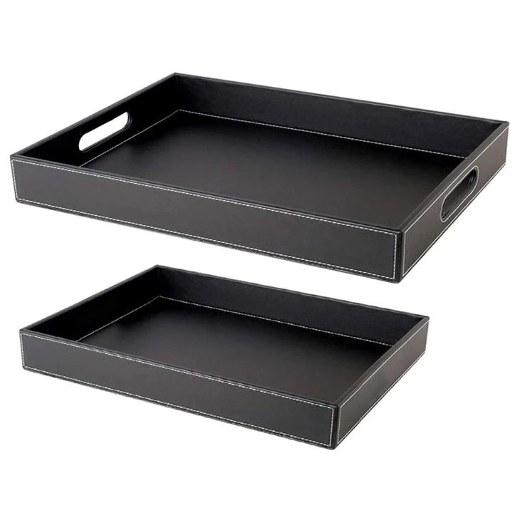 Black Serving Tray With Handles Black Serving Tray With Handles