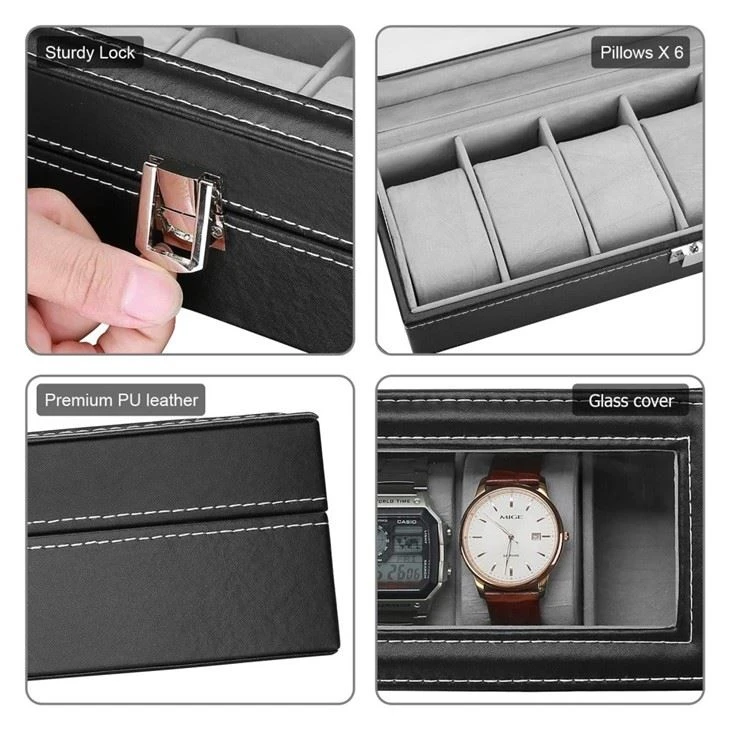 Leather Lockable Watch Box Leather Lockable Watch Box